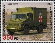 IVECO VM-90 / VM90 Military Ambulance Truck Vehicle Stamp (2022 Djibouti)
