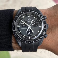 MISSION TO THE MOON Black Watch Strap For OMEGA x SWATCH MOONSWATCH Premium