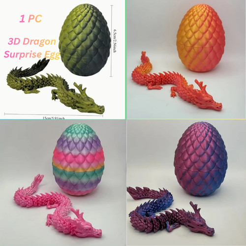 Printed crystal dragon egg - 3d,