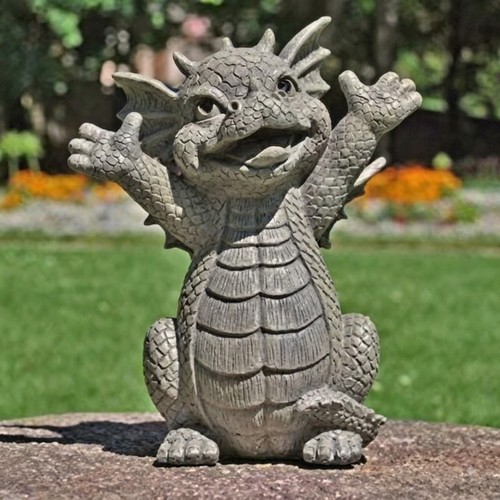 Meditating dragon garden - meditating,