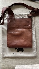RADLEY Women’s Vintage Cross Body Messenger Bag Brown Leather + Dust Bag 
