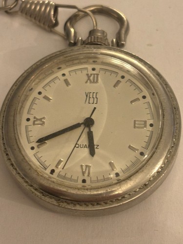Yess round silver pocket - , watch