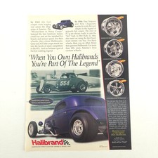 VTG 1932 Ford Hot Rod Halibrand Drag Coupe Advertising Print Ad Garage Wall Art