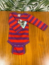 Katvig purple and red striped bodysuit size 3-6months