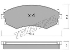 TRUSTING 197.0 Brake Pad Set- disc brake 41060-48R91