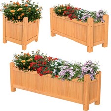 Wooden garden planters - garden,
