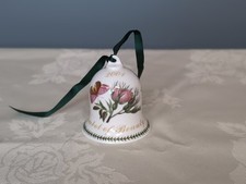 Portmeirion Botanic Garden Christmas Bell 2001  Series– Wild Rose