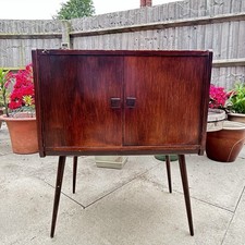 Vintage Teak Record Cabinet