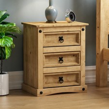 Corona Panama Chest Of Drawers Bedside Bedroom Mexican Solid Pine Furniture