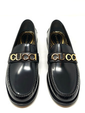 Gucci Black Leather Loafers