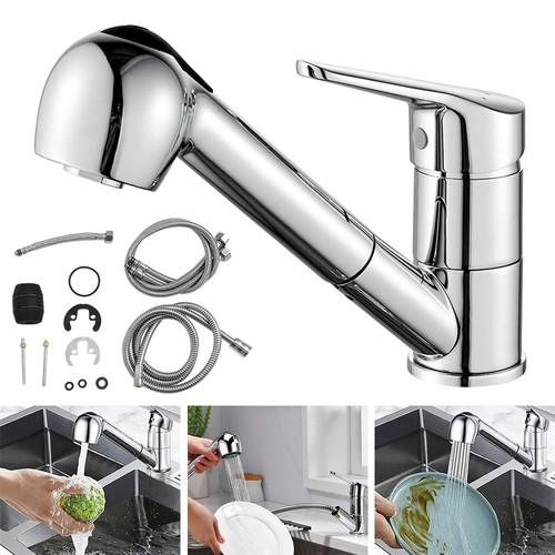 Chrome combi mixer - combi, pull