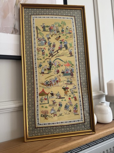 Vintage large chinese silk - vintage,