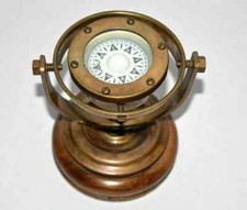 Antique brass nautical gimbal