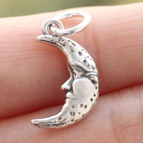 Solid 925 sterling silver - sterling, moon