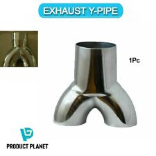 UNIVERSAL STAINLESS STEEL EXHAUST Y-PIPE PIECE ADAPTER 2.25" SINGLE & 2" DUAL