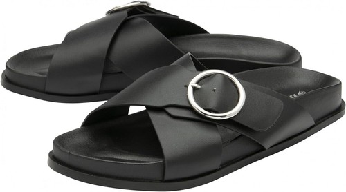 Dunlop ladies black sandals - dunlop,