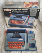 Vintage 1980's Petite Electronic Talking Typewriter Toy  with Original Box