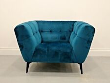 Vincenzo chair in Teal velvet immaculate condition