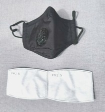 Face Mask washable Cotton for female kids child with 2 x Carbon Filter UK STOCK