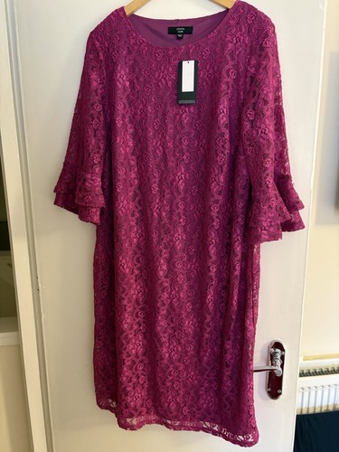 Cerise pink purple lace - cerise, /
