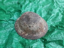 WW1 BRITISH BRODIE HELMET BATTLE DAMAGE SOMME RELIC SUPERB ORIGINAL PAINT