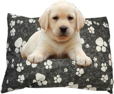 Dog Pet Bed Black Large Extra Filled Cushion Removable Cover - SIZE 29" x 39"