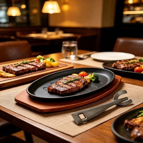 Cast iron sizzler steak - iron,