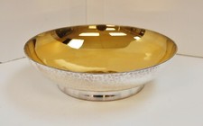 Large Lightly Used 8" Silver & Gold Plated Church Bowl Paten Q#203