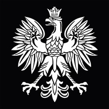 White Polish Eagle Symbol Coat