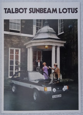 TALBOT SUNBEAM LOTUS Brochure