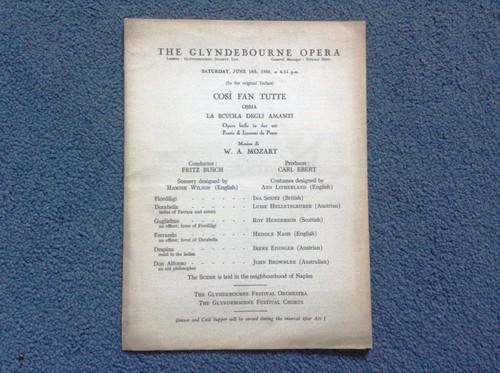 Vintage glyndebourne opera - vintage,