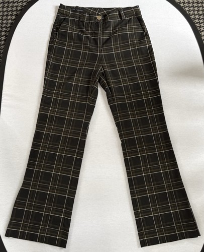 Zara green black tartan - green,