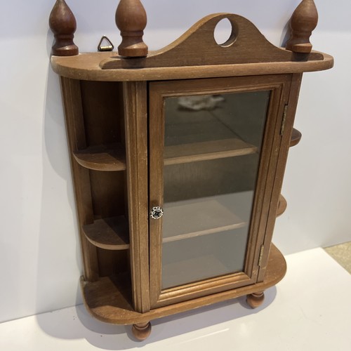 Vintage wooden curio - vintage, cabinet