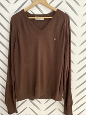 Vintage Christian Dior Chestnut Brown V Neck Jumper Size XL