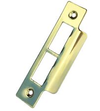 1 x Strike Plate Brass Plated Use with Tubular Mortice Door Lock/Latch