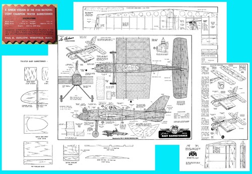 Guillows model airplane - model, plans