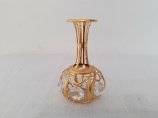 Crystal Temptations Vase Figurine Ornament 24k Gold Plated With Crystals