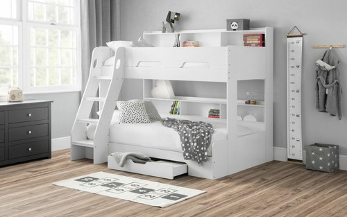 White triple sleeper bunk - triple, bed