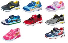 Kids Character Trainers Girls Boys Sports Shoes Easy Fasten Pumps Non Flash Shoe