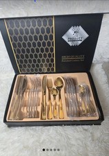 Gold Plated Steel Cutlery Set