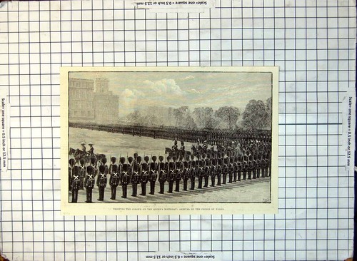 Old print trooping colour - old,