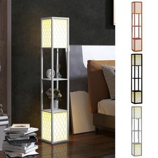 Floor Lamp with Shelves, 2 Light, Modern Standing Lamps for Living Room Bedroom