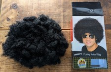 Smiffys 70's Black Afro Men's Wig 70's Hippie Fancy Dress Accessory Funky