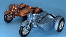 Vintage Diecast Matchbox Lesney Harley Davidson Triumph Motorcycle Sidecar