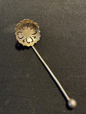 Unusual Sugar Sifter Spoon With Cross And Clover Cut Outs Religious? Nice