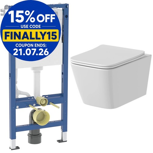 Rimless wall hung square - rimless,