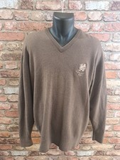 Mens GLENBRAE Brown Knitwear Jumper size L cg s46