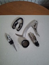 Home bar items,  corkscrew, and various accessories