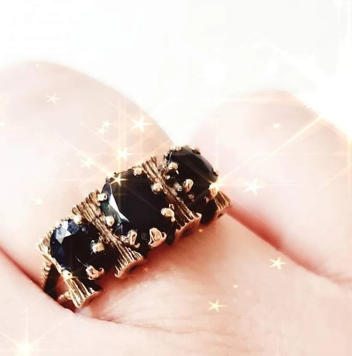 Victorian sapphire gold ring - gold,