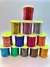Fly Tying Large Spool Flat Tinsel, 13 colours,fly dressing,BUY 3 GET 3 FREE